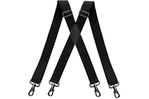 Cedrainy Men’s Suspenders Swivel Hooks X Back Susspenders with 4 Heavy Duty Braces Belt Snaps Loops