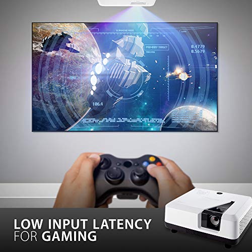 ViewSonic 1080p Laser Projector with 3500 Lumens 3D Dual HDMI and Low Input Lag for Home Theater and Gaming (LS700HD), Full HD 1080p
