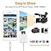 VELLEE SD Card Reader Compatible with iPhone/iPad, TF & SD Memory Card Reader Adapter, 2 in 1 Dual Slot Card Reader, Trail Game Camera Viewer (Support iOS 9.2-13 or Later), Plug and Play - White