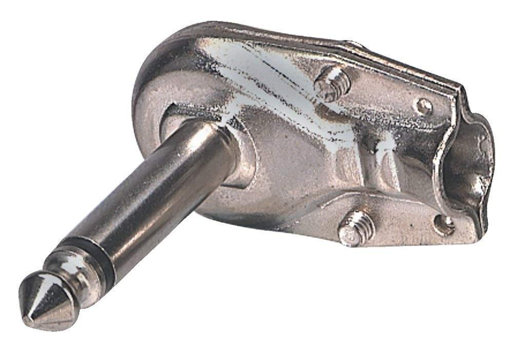 GEWA Alpha Audio Stecker Klinke 6,3 mm Winkelklinke mono, ohne Knickschutz, für Kabel bis 6 mm Durchmesser