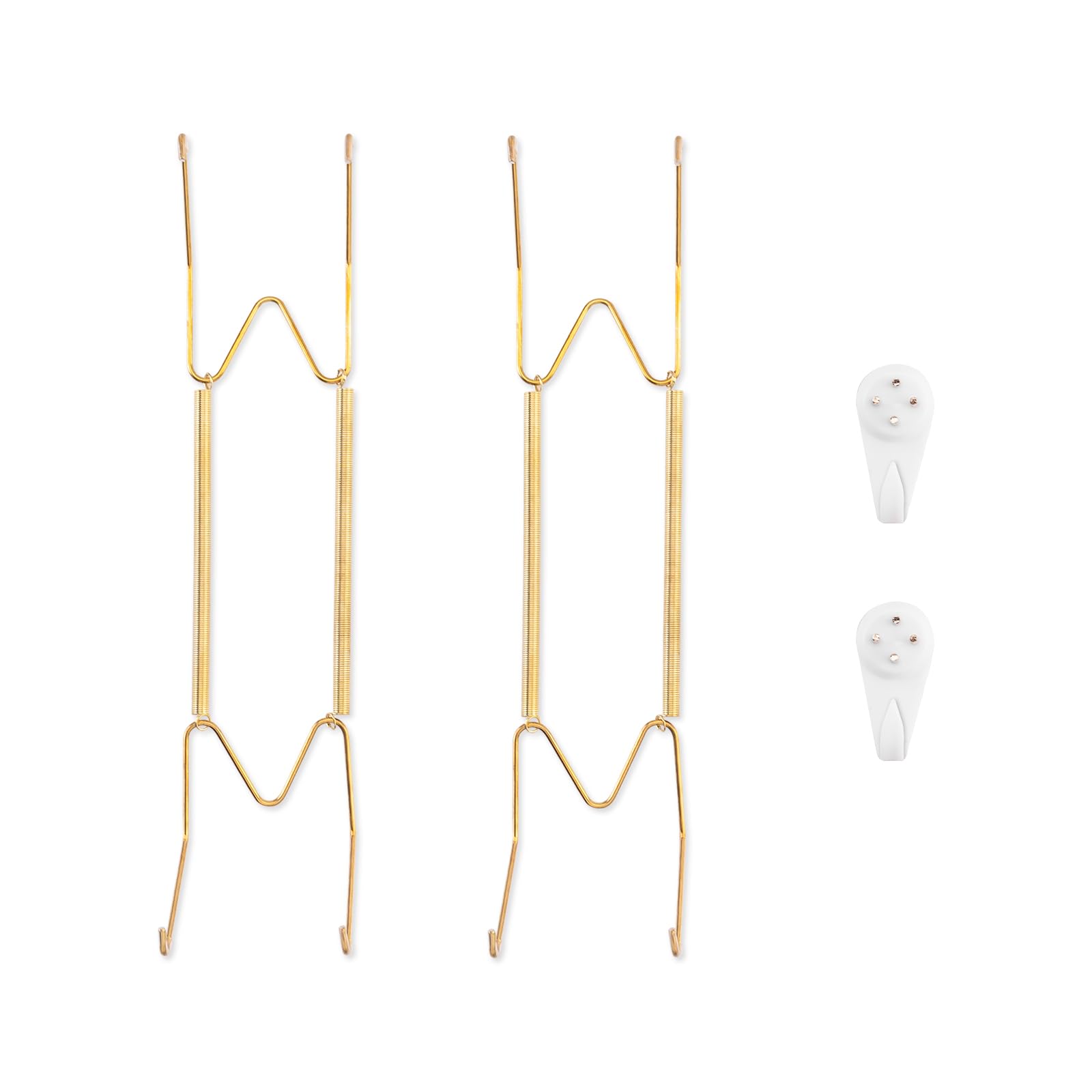 Photo 1 of 2 Pack Plate Hangers for The Wall, Suitable for 10-14 inch Art Plate, Stainless Steel Invisible Heavy Duty Wire Plate Holder with Wall Hooks, Plate Hangers for Displaying Plates, Platter, Dish, Gold