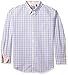 IZOD Men's Slim Fit Button Down Long Sleeve Stretch Performance Gingham Shirt