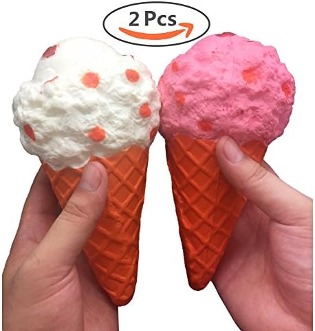 Squishies Jumbo Slow Rising Ice Cream Kawaii Squishy Package Food Scented Toy Large Cake of Decompression Toys 2 Pack