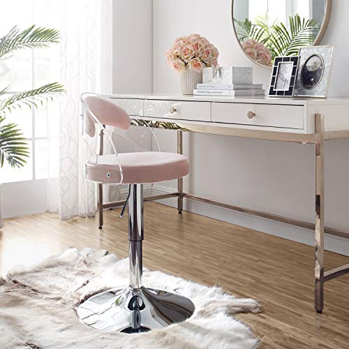 Art Leon Vanity Stool, Adjustable Height Swivel Makeup Vanity Stool