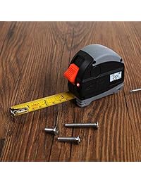 HEIKIO   Cinta métrica láser 2 en 1, 98.4 ft Laser, 16.4 ft de cinta métrica, disponible en escala métrica y pulgada, pantalla LCD de calidad, práctica cinta métrica digital