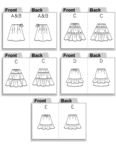 Butterick Patterns B4722 Girls' Skirt, Size CH (7-8-10)