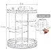 WILLED Acrylic Makeup Organizer 360 Rotating Adjustable Carousel Makeup Holder Cosmetic Storage Display Case, Fits Creams, Makeup Brushes, Lipsticks, Jewelry (Diamond Design)