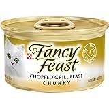 Purina Fancy Feast Pate Wet Cat Food, Chunky Chopped Grill Feast - (24) 3 oz. Cans