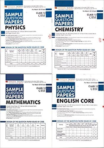Oswaal Combo of CBSE Sample Question Papers For Class 12 Physics, Chemistry, Mathematics & English Core For March 2018 Exam (Set Of 4 Books)