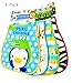 ZEAMO Baby Bibs Waterproof Feeding Bib Foldable Travel Baby Bibs with Wide Catcher Pocket 4 Pack (Colorful)