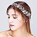 FAYBOX Bridal Vintage Crystal Pearl Hairbands Wedding Hair Accessories Gold