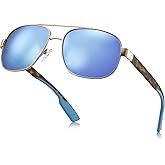 CARFIA Classic Metal Mens Sunglasses Polarized Sunglasses UV Protection CA5377