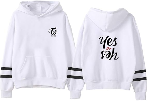 Amazon Co Jp Twice Yes Or Yes パーカー コンサートトレーナー プルオーバー 韓流グッズ Twice応援服 フード付き 衣装 棉 無地 男女兼用 ホワイト 01 S ホビー