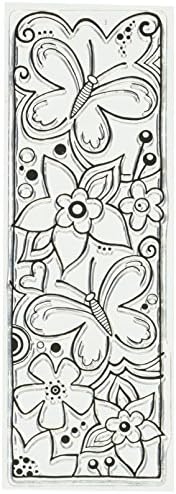 Woodware Craft Collection Woodware Stamp, 3 by 7.5-Inch, Butterfly Panel