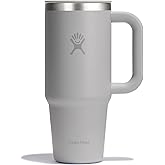 Hydro Flask Coffee Travel Tumbler Mug – Insulated Stainless Steel, Leak Resistant Hot & Iced Coffee Cup 24 Oz Birch Gray