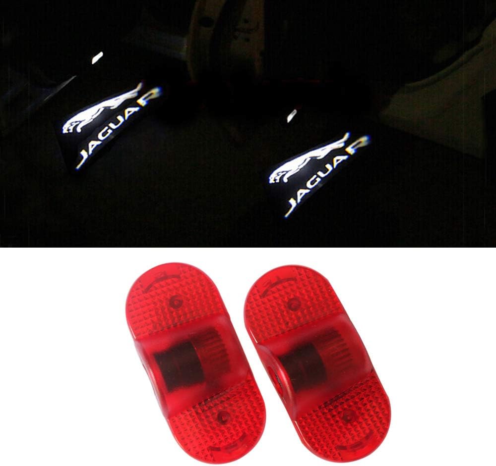 LIKECAR 2pcs Car Door Courtesy Welcome Light Ghost Shadow Projector Logo Lamp (Jaquar)