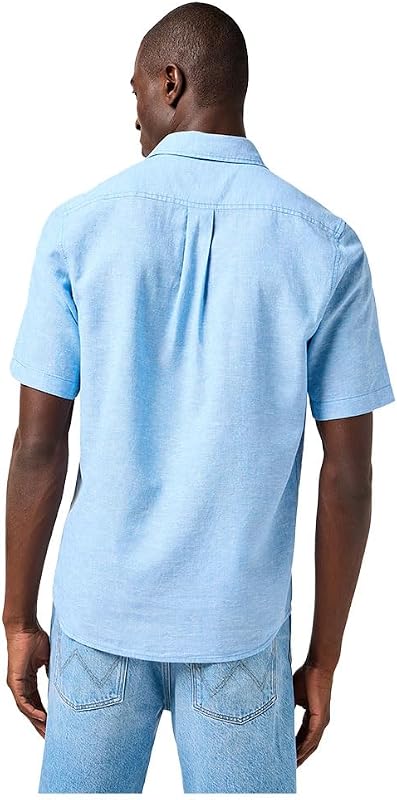 - Camisa Hombre - Corte Regular - SS 1 Pkt Shirt - Pacific Blue