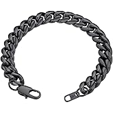 GOLDCHIC JEWELRY Chain Bracelet for Men Women Stainless Steel Miami Curb Bracelets, 6mm, 10mm, 14mm Chunky Cuban Link Bracelets Hip Hop Jewelry for Rapper