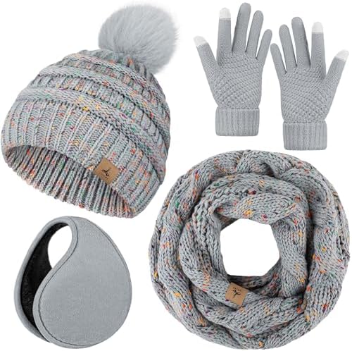 Amazon.com: Warm Hat Scarf Glove Set for Women Beanie Hats  display picture 2