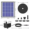 AISITIN-Solar-Fountain-Pump-65W-Panel-Backup-Solar-Water-Pump-Floating-Fountain-6-Nozzles-for-Bird-Bath-Fish-Tank-Pond-or-Garden-Decoration AISITIN 6.5W Solar Fountain Pump with1500mAh Battery Solar Water Pump Floating Fountain, 6 Nozzles, for Bird Bath, Fish…