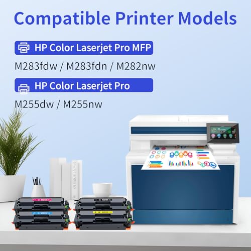 MYCARTRIDGE 207X Toner Cartridge Replacement for HP 207X 207A Compatible with HP Color Laserjet Pro MFP m283fdw m255dw m282nw W2210X W2211X W2212X W2213X (4 Packs, Black/Cyan/Yellow/Magenta)