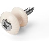 Waverly Guitar Strap Button, Ivoroid Button, Chrome Screw