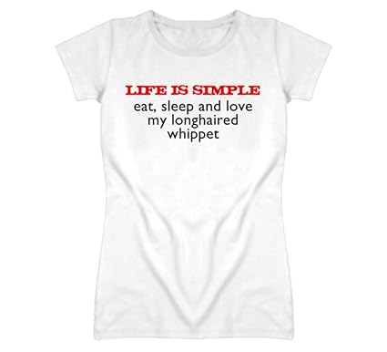 Life Is Simple Longhaired Whippet Dog Lover Shirt At Amazon
