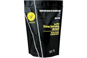 Dried Kaffir Lime Leaves, 30g, by YOSHI | Curry Leaves, Premium Gourmet Ingredient for Thai & Asian Cuisine
