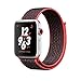 Vati Watch Sport Loop Band, Adjustable Closure Wrist Strap Lightweight Breathable Nylon Replacement Band for Apple Watch Nike+, Series 3/2/1, Sport, Edition (38MM, Bright Crimson/Black)