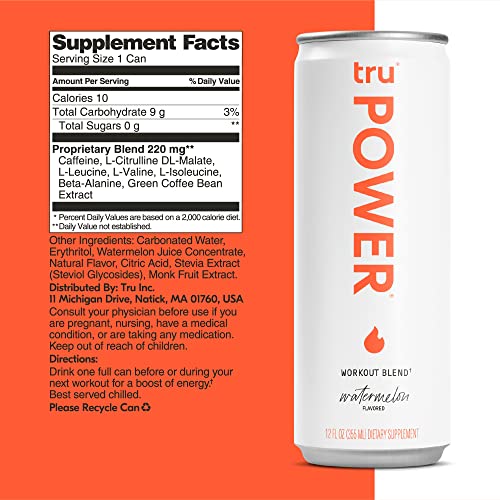 Tru Flavored Sparkling Water Performance Sampler Drinks Variety Pack