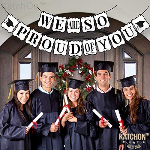 We Are So Proud of You Banner - Beautiful Graduation Banner - No DIY Required | Graduation Decoratio - //coolthings.us