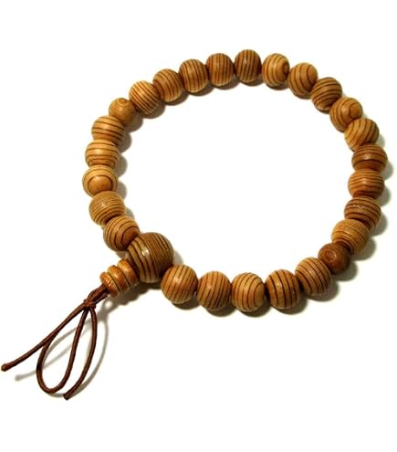 Amazon.com: 京都あさひ屋 8mm Keyaki Wood Japanese Juzu Rosary
