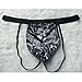 Chinatera Men's Sexy Leopard Lingerie T-Back G-String Thong Panties Open-ass(Grey)