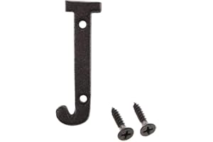 Betorcy 3 Inch Address Number, House Numbers for Outside, Cast Iron Metal Letter Garden Door Mailbox Decor with Screws, Black Letter J