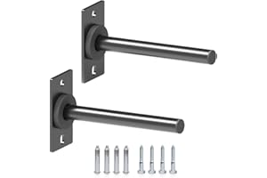 SYL Fitness Wall Mounted Weight Plate Holder, Wall Weight Storage Rack Available in 1" and 2"