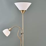MiniSun Modern Antique Brass 2 Way Floor Lamp Mother Father Child view 4