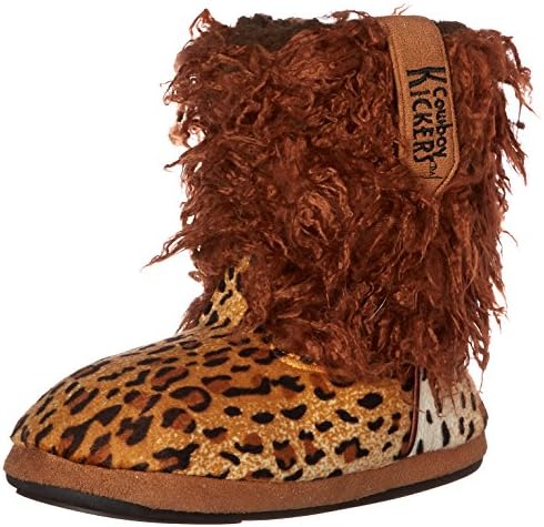 Cowboy Kickers Toddler Slippers Wooly Cheetah Small/Medium 6 to 9