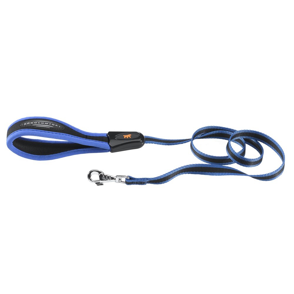 Ferplast ERGOCOMFORT G Ergonomic Dog Lead - Secure Grip with Soft Padding - Anti-Abrasion - Extra-Resistant Finished Seams - Italian Design - 120 x 1.5 cm, Blue — image 1
