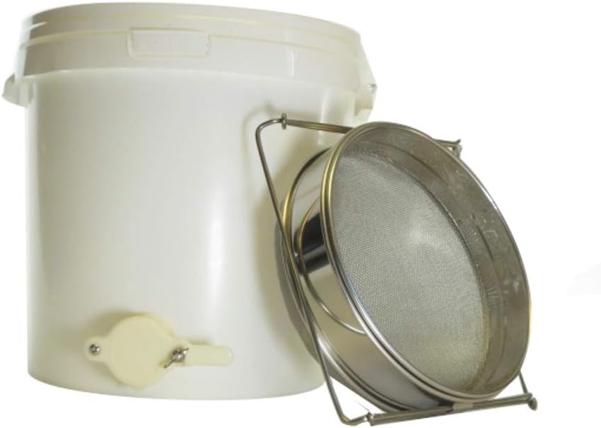 20L Wire Handled Honey Settling Tank with Double Stainless Steel Strainer