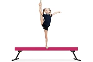 EL&IT·Wings 6ft Gymnastic Balance Beam,Adjustable High and Low Level Floor Beam - Highly Stable - Gym Practice Training Equipment for Kids Children Girls Home