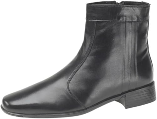 black soft leather ankle boots