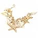 Gamesalor Women's Ocean Multi Starfish Sea Star Conch Shell Pearl Chain Beach Bracelet