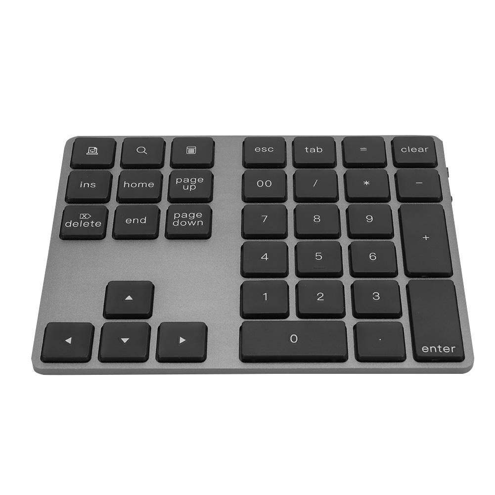 Bewinner BT181Pro Wireless Keyboard Mini Numeric Keypad 34 Keys Usb Keyboard 3.7V/2mA Hub USB C Usb 3.0 Ergonomic keyboard for WINDOWS/Os/Android (2 colors Optional)(black)