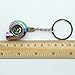 Waterwood Creative Auto Parts Models Spinning Turbo Turbocharger Keychain Key Chain Ring-Rainbow with Cleaning Cloth