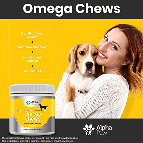 Alpha Paw Omega 3 6 9 for Dogs Dog Omega 3 Supplement with Salmon