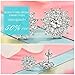 Roslynd 14K White Gold Plated Stud Earrings for Women, Girl, Professional, Hypoallergenic Cubic Zirconia Earring Studs