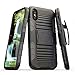 Stronden Holster Case for iPhone Xs Max Belt Case - Holster Case Belt Clip (Rubberized Grip) Slim Fit Protective Cover with Kickstand, Combo Shell Holder for iPhone Xs Max (Black)