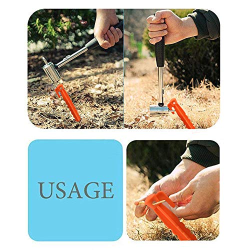 Nice2you Stakes with an Anchor - Apply to Outdoor Bounce House & Tents / Durable Plastic Pegs, Safety Orange (8.8 inch Pack of 6) - Compatible to Sand Beach Lawn Camping