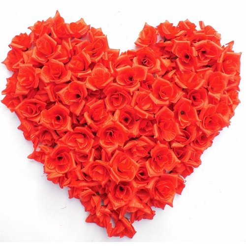 (100) Silk Red Roses Flower Head 1.75" Artificial Flowers Heads