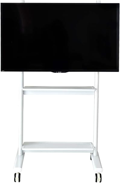 Amazon Doris テレビスタンド 壁寄せ テレビ台 ハイタイプ 32 80インチ 大型テレビ キャスター付 組立式 ホワイト タイタン Doris テレビ壁掛け用部品